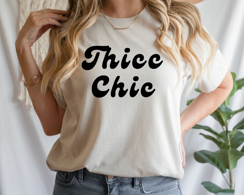 Thicc Chic Unisex T-Shirt, Gift for Her Christmas, Birthday Gift for Her, Gift for Mom, Christmas Gift for Mom, Wifey Bridal Tee