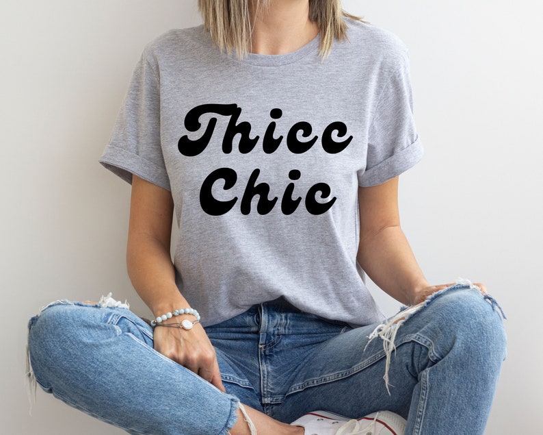 Thicc Chic Unisex T-Shirt, Gift for Her Christmas, Birthday Gift for Her, Gift for Mom, Christmas Gift for Mom, Wifey Bridal Tee