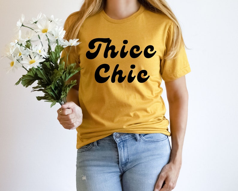 Thicc Chic Unisex T-Shirt, Gift for Her Christmas, Birthday Gift for Her, Gift for Mom, Christmas Gift for Mom, Wifey Bridal Tee