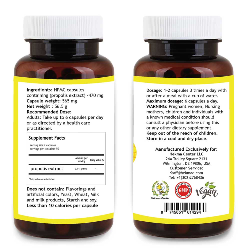 Propolis Extract – 100 Capsules