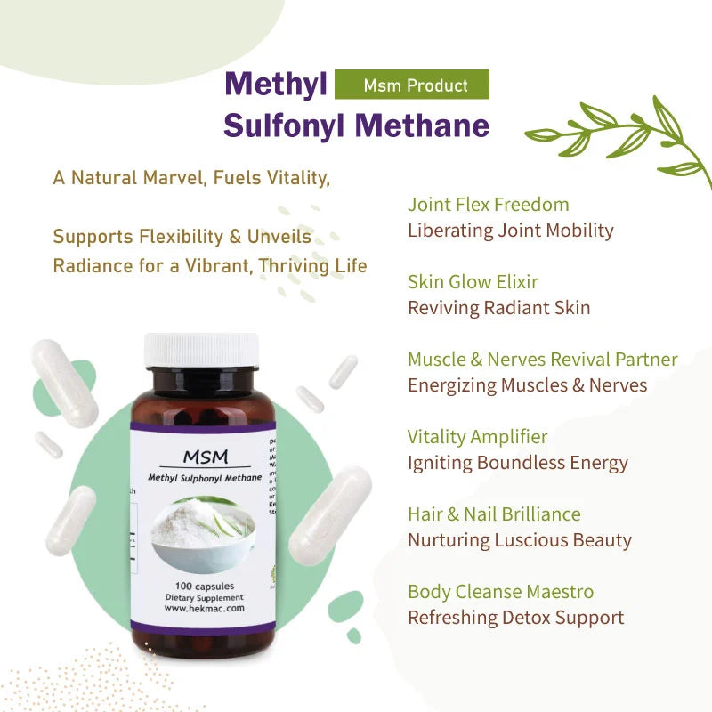 Msm – Methyl Sulfonyl Methane – 538 mg – 100 Capsules