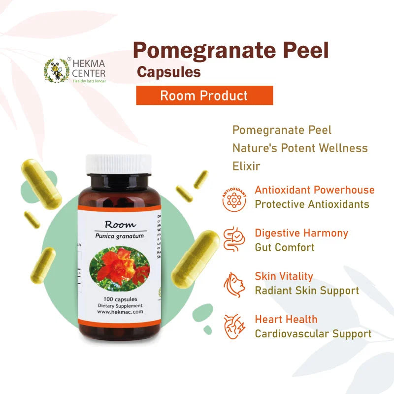 Pomegranate Peel – Organic Punica Granatum – 100 Capsules