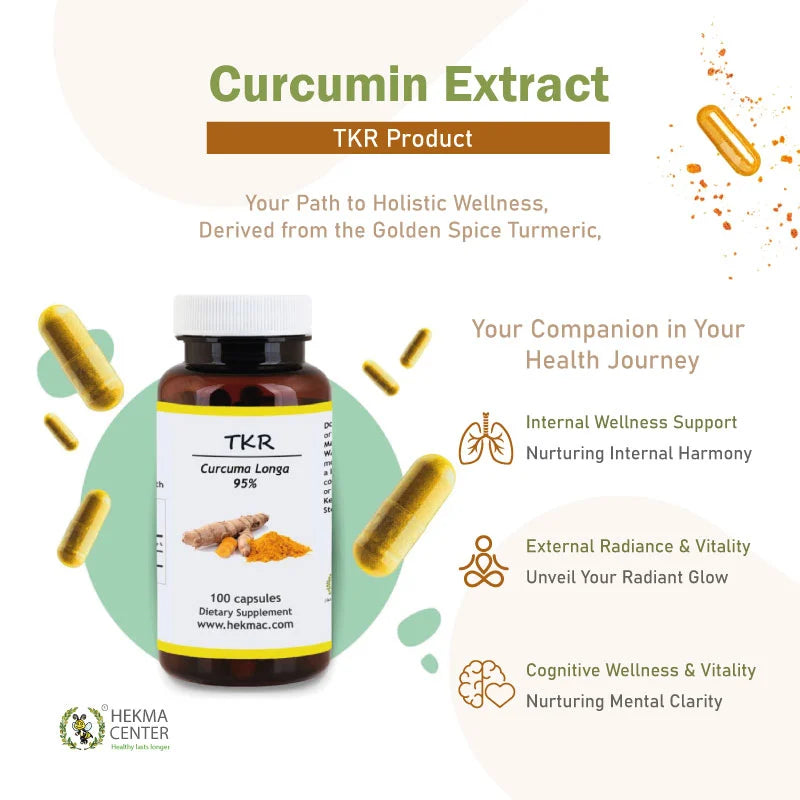 Curcumin Extract 95% – Organic Turmeric Extract – 100 Capsules