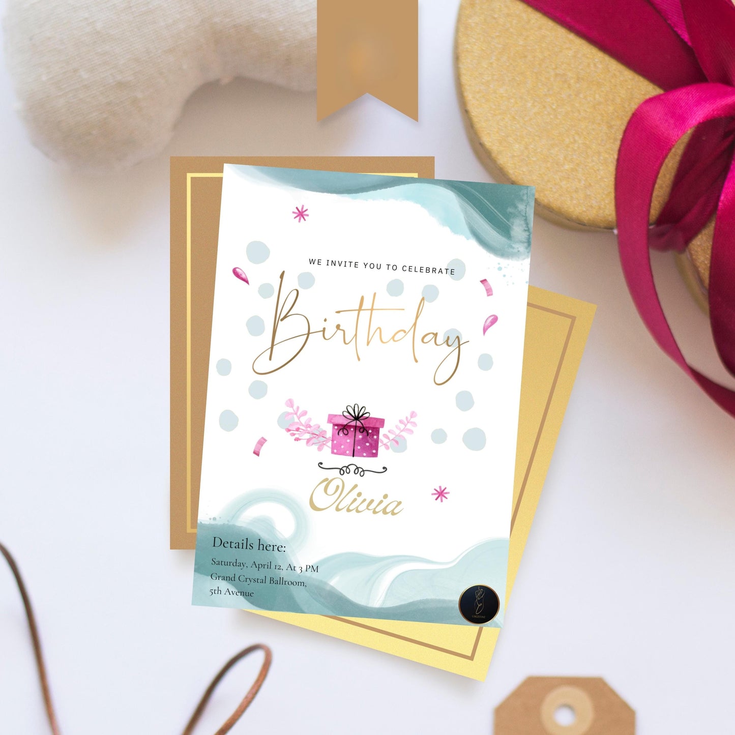 Whimsical Birthday Invitation | Cute Digital Party Invite | Editable & Printable Birthday Card for Kids and Adults | Instant Download