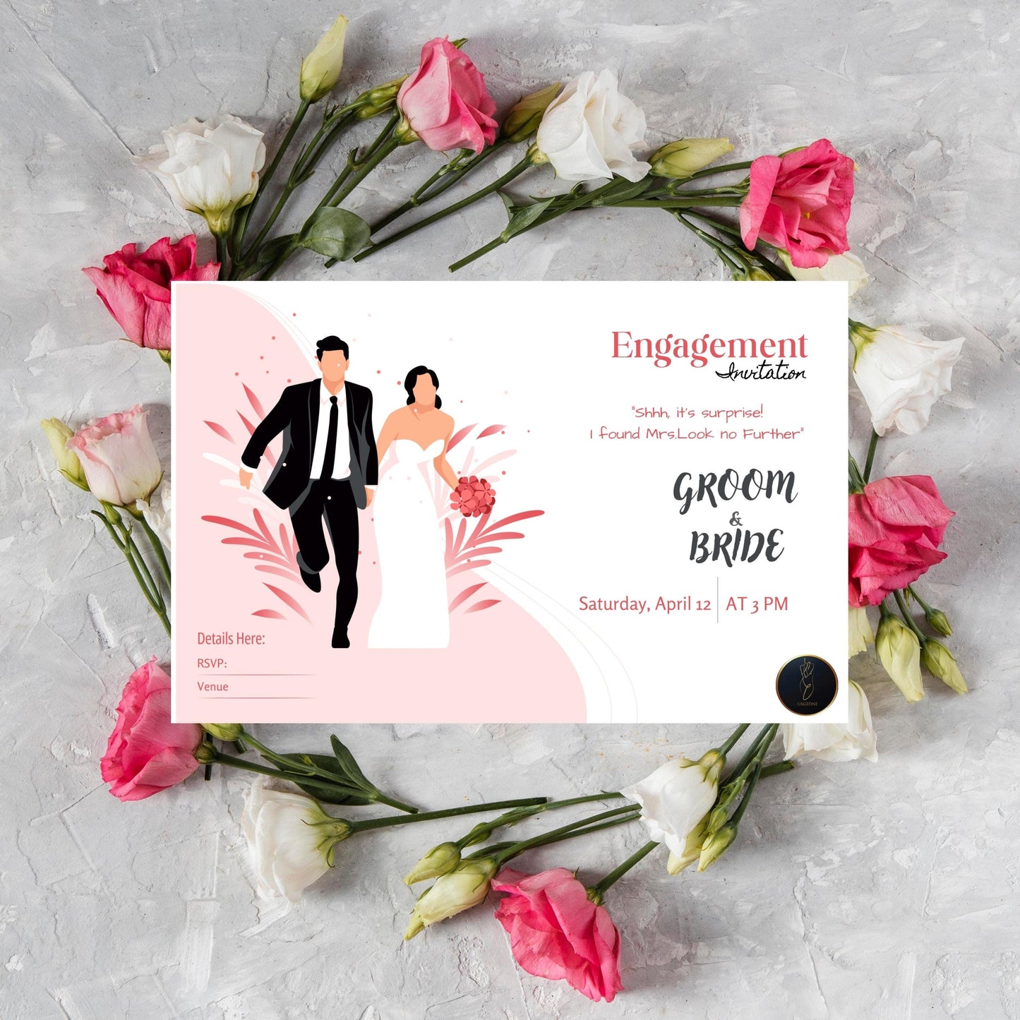 Elegant Wedding Invitation | Digital Wedding Card | Printable Wedding Invite | Editable Wedding Template | Instant Download