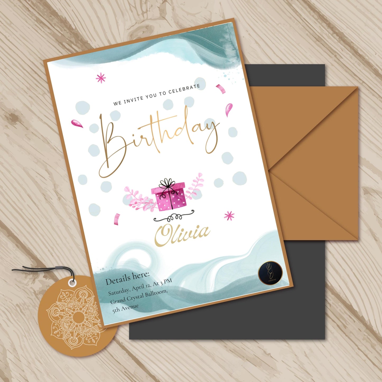 Whimsical Birthday Invitation | Cute Digital Party Invite | Editable & Printable Birthday Card for Kids and Adults | Instant Download