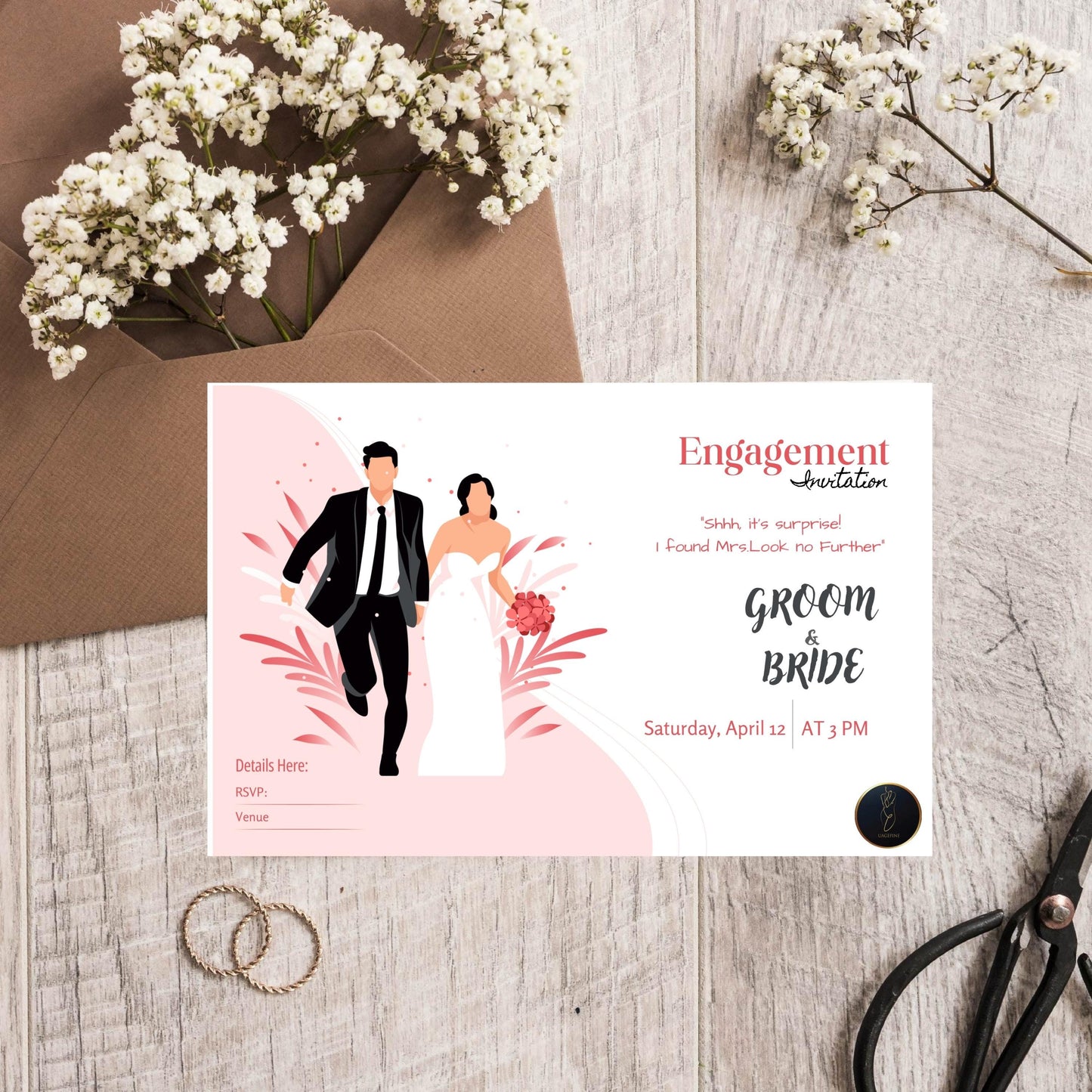 Elegant Wedding Invitation | Digital Wedding Card | Printable Wedding Invite | Editable Wedding Template | Instant Download