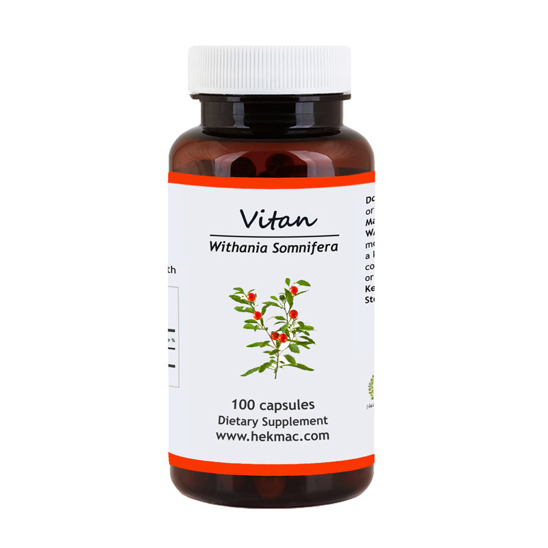 Ashwagandha Root Capsules – Organic Withania Somnifera – 100 Capsules