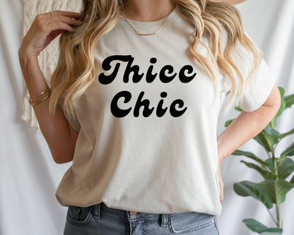 Thicc Chic Unisex T-Shirt, Gift for Her Christmas, Birthday Gift for Her, Gift for Mom, Christmas Gift for Mom, Wifey Bridal Tee
