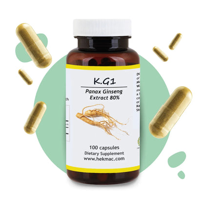 Korean Red Ginseng Root Extract Capsules – Organic Panax Ginseng – 100 Capsules