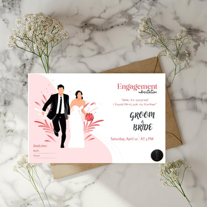 Elegant Wedding Invitation | Digital Wedding Card | Printable Wedding Invite | Editable Wedding Template | Instant Download