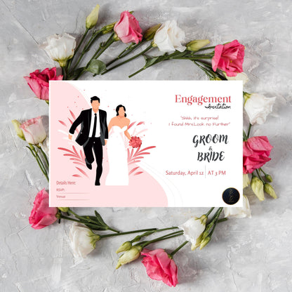 Elegant Wedding Invitation | Digital Wedding Card | Printable Wedding Invite | Editable Wedding Template | Instant Download