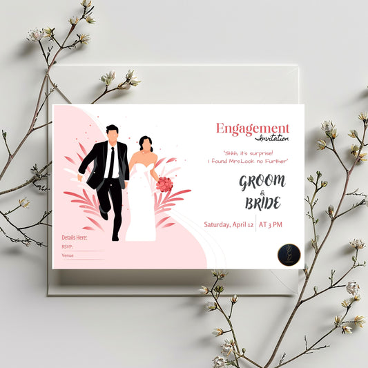 Elegant Wedding Invitation | Digital Wedding Card | Printable Wedding Invite | Editable Wedding Template | Instant Download
