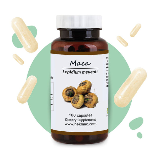 Maca Root Capsules – Organic Lepidium Meyenii – 100 Capsules
