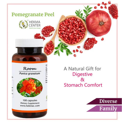 Pomegranate Peel – Organic Punica Granatum – 100 Capsules