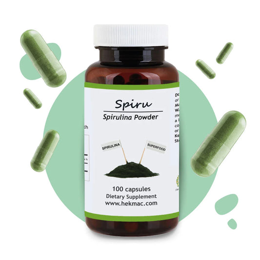 Spirulina Powder - Organic Arthrospira platensis - 100 Capsules