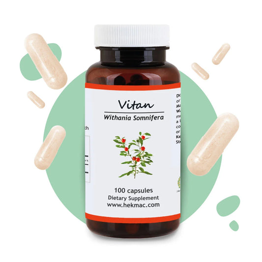 Ashwagandha Root Capsules – Organic Withania Somnifera – 100 Capsules