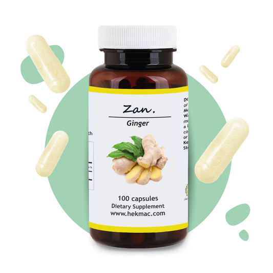 Ginger Root – Organic Zingiber Officinalis – 100 Capsules