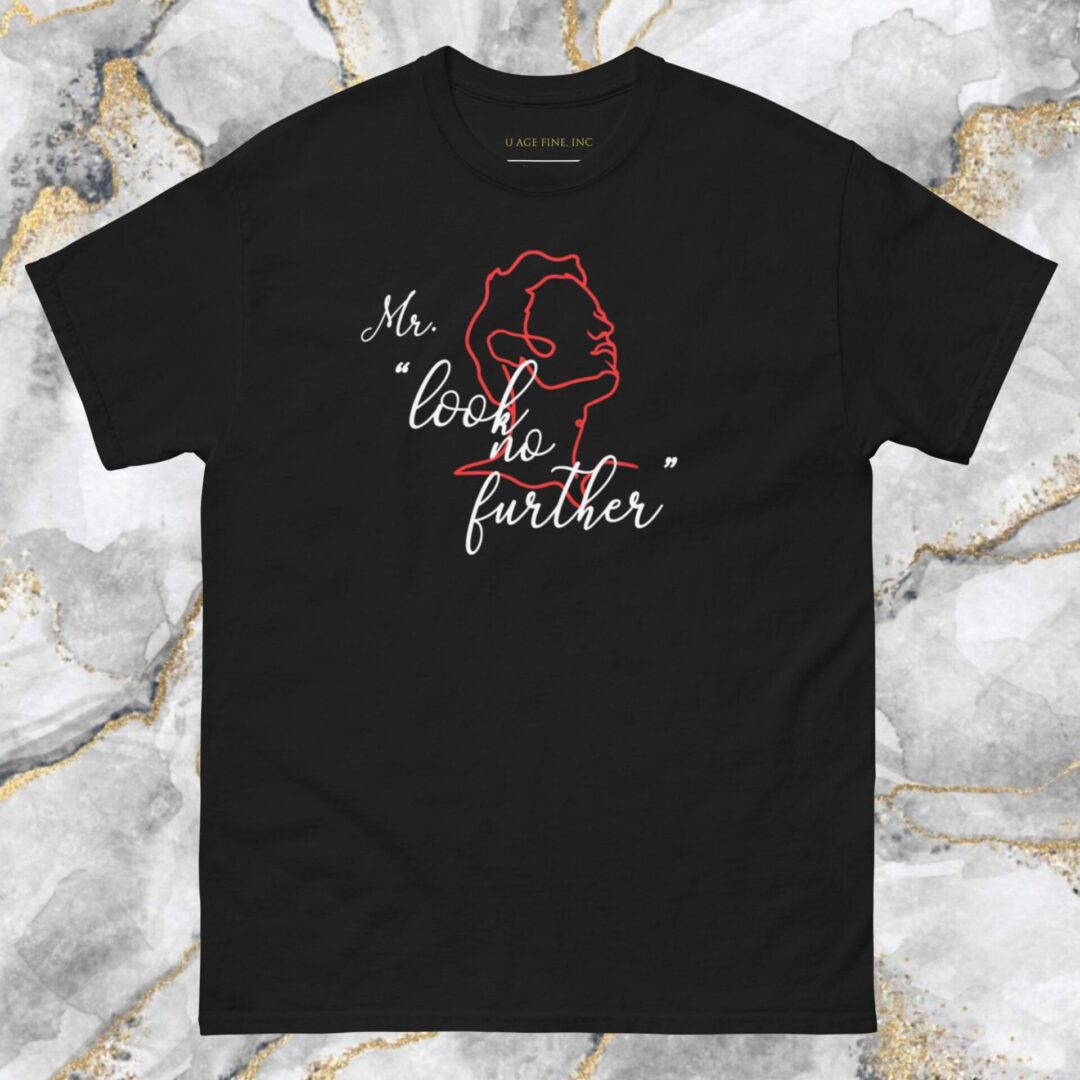 A black t-shirt with the words " no love is further ".